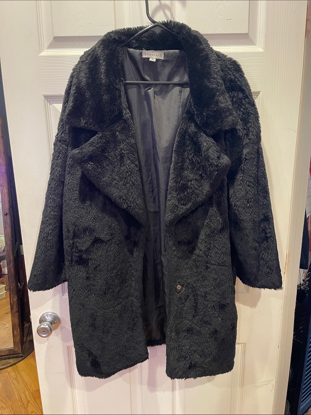 Dolls Kill Black Teddy Faux Fur Coat